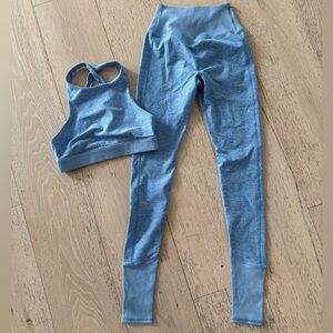 Alo Yoga alosoft Blue Activewear Set